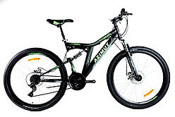 Підлітковий спортивний велосипед AZIMUT Blackmount 24 GFRD чорно-зелений