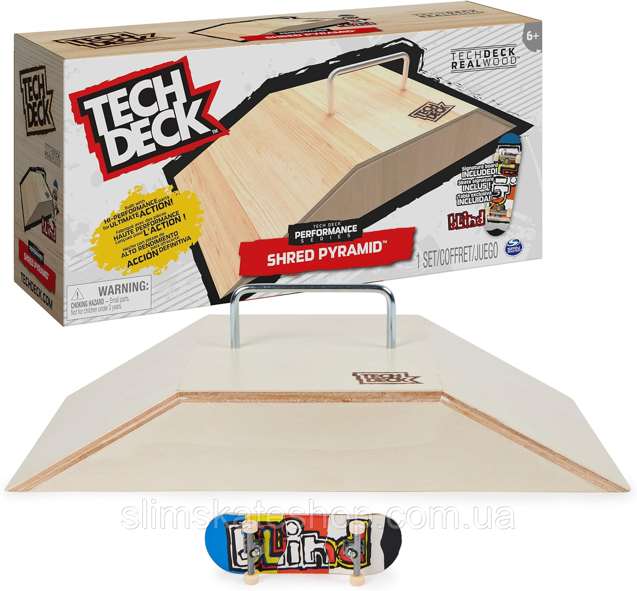 Фігура для фінгерборду Tech Deck Performance Series Shred Pyramid + дерев'яний фінгерборд у подарунок!