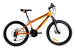 Підлітковий спортивний велосипед AZIMUT Extreme 24 дюйми GFRD жовтогарячий