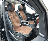 Накидки на сидения CarFashion Мoдель: CAPRI черный, коричневый, коричневый (21868)