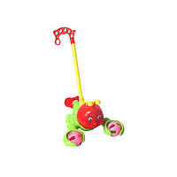 Дитяча каталка на паличці Bambi 198-13  Зелено-Червоний