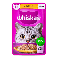 Вологий корм для котів Whiskas з куркою в желе, 85 г