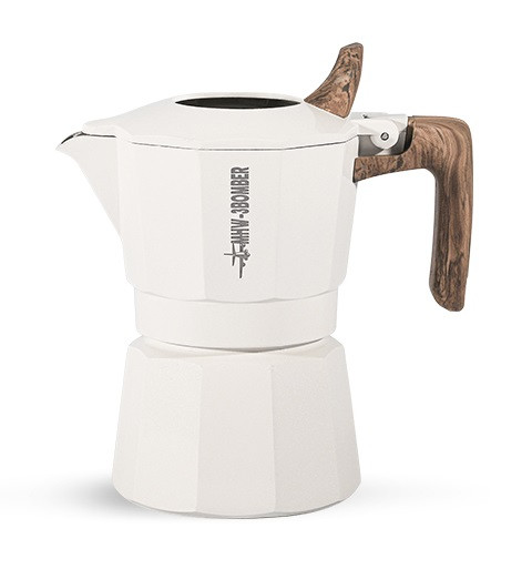 Кавоварка гейзерна 100 мл. MHW-3Bomber Double Valve Moka Pot Белая