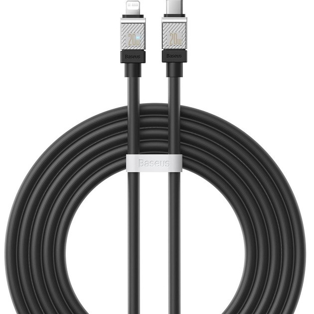Кабель Lightning 2.0 m Baseus CoolPlay Series Fast Charging 20W (CAKW000101) чорний (коробка)
