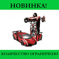 Машинка Трансформер на Радиоуправлении Lamborghini Robot Car Size 18 Красная! Улучшенный