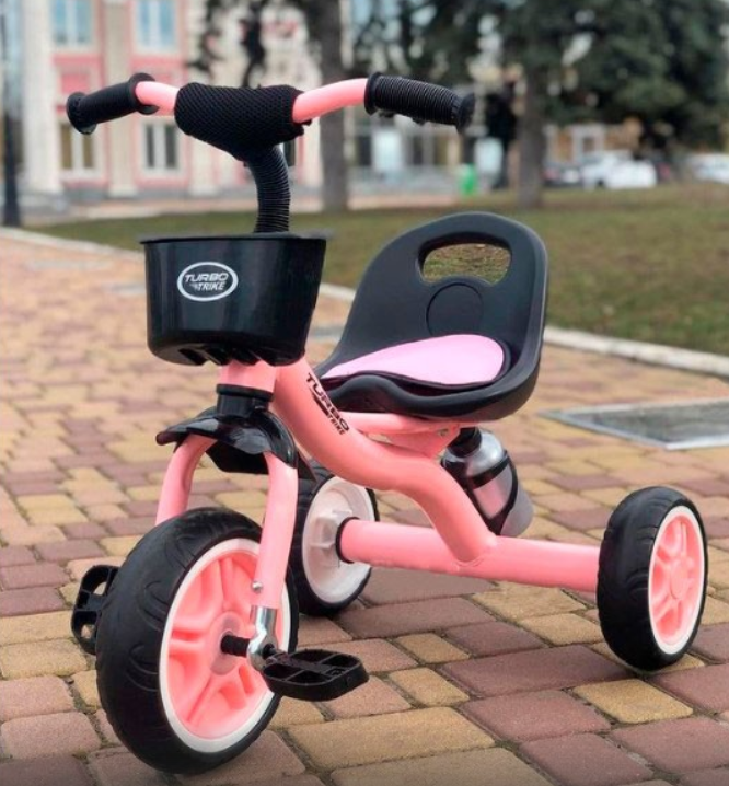 Велосипед дитячий триколісний Turbo Trike M 3197-7 рожевий, фото 1