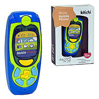 Музичний розвиваючий телефон KAICHI K999-72G/B зі світлом Синій