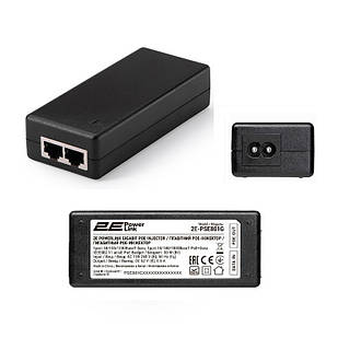 2E PoE-інжектор PowerLink PSE801, 1xFE, 1xFE PoE, 802.3af/at, 30W