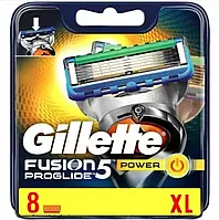 Gillette Fusion Proglide Power 8 шт. в пакованні змінні касети для гоління (лізи джилет)