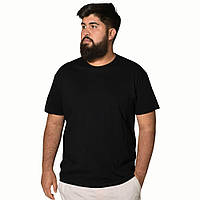 Мужская футболка JHK, Regular, черная, размер 3XL, хлопок, круглый вырез