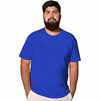 Мужская футболка JHK, Regular, синяя, размер 3XL, хлопок, круглый вырез