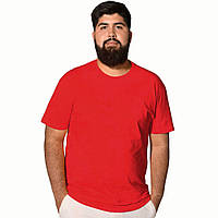Мужская футболка JHK, Regular, красная, размер 3ХL, хлопок, круглый вырез