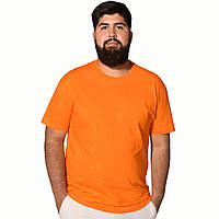 Мужская футболка JHK, Regular, оранжевая, размер 3ХL, хлопок, круглый вырез