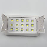 Біла професійна лампа UV/LED Sun 15 Plus на 60 Вт. (на USB) сенсорна для манікюру та педикюру, фото 2