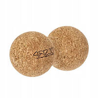 Массажный мяч двойной Lacrosse DuoBall Cork 4FIZJO 4FJ0568, 6.5 x 13.5 см, Time Toys