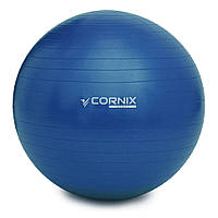 М'яч для фітнесу (фітбол) Cornix XR-0015 Blue 55 см, Anti-Burst, Time Toys