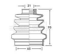 Комплект пылезащитный, приводной вал Borg & Beck BCB2687