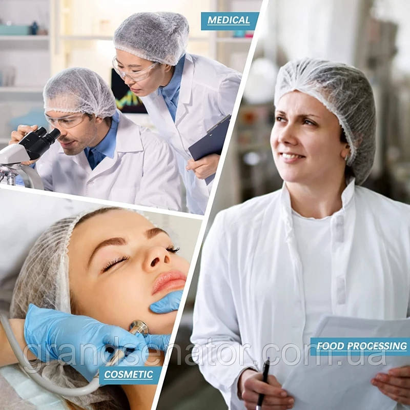 Шапочки спанбонд білі (100шт)
