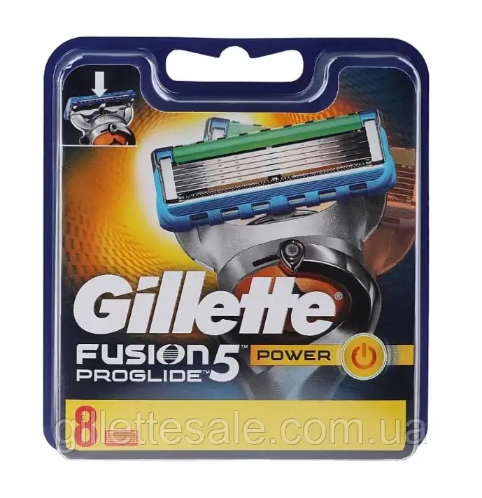 Gillette Fusion Proglide Power 8 шт. в пакованні змінні касети для гоління (лізи джилет)