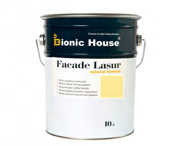 Фарба для дерева FACADE LASUR Bionic-House 10л Медовий (2128666804)
