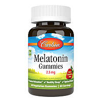 Натуральная добавка Carlson Labs Melatonin Gummies, 60 желеек Клубника EXP