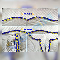 Шторы МАН MAN полный комплект (ламбрекены+2 уголка, ночные шторы на лобовое стекло, шторы спального места)