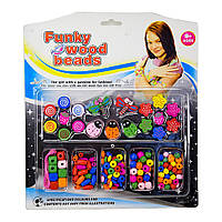 Набір бісеру TX1134A, дерев'яні намистини, гумка  TX1134A