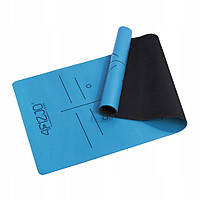 Коврик (мат) спортивный для йоги и фитнеса 4FIZJO 4FJ0588 PU 183 x 68 x 0.4 см, Blue, Toyman
