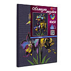 Алмазна мозаїка SANTI Орхідеї 40*50см на підрамнику, фото 2