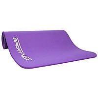 Коврик (мат) спортивный для йоги и фитнеса SportVida SV-HK0068 NBR 180 x 60 x 1 см, Violet, Land of Toys