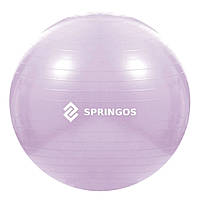 Мяч для фитнеса (фитбол) Springos FB0011 Violet 65 см, Anti-Burst, Vse-detyam