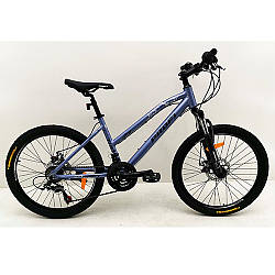 Алюмінієвий велосипед гірський MTB G24AIRY A24.2 SHIMANO колеса 24 дюйми/колір ліловий металік **