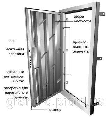 Двери входные металлические Булат Эконом 850*2050 166 Дуб шале графит - фото 6 - id-p2128654614