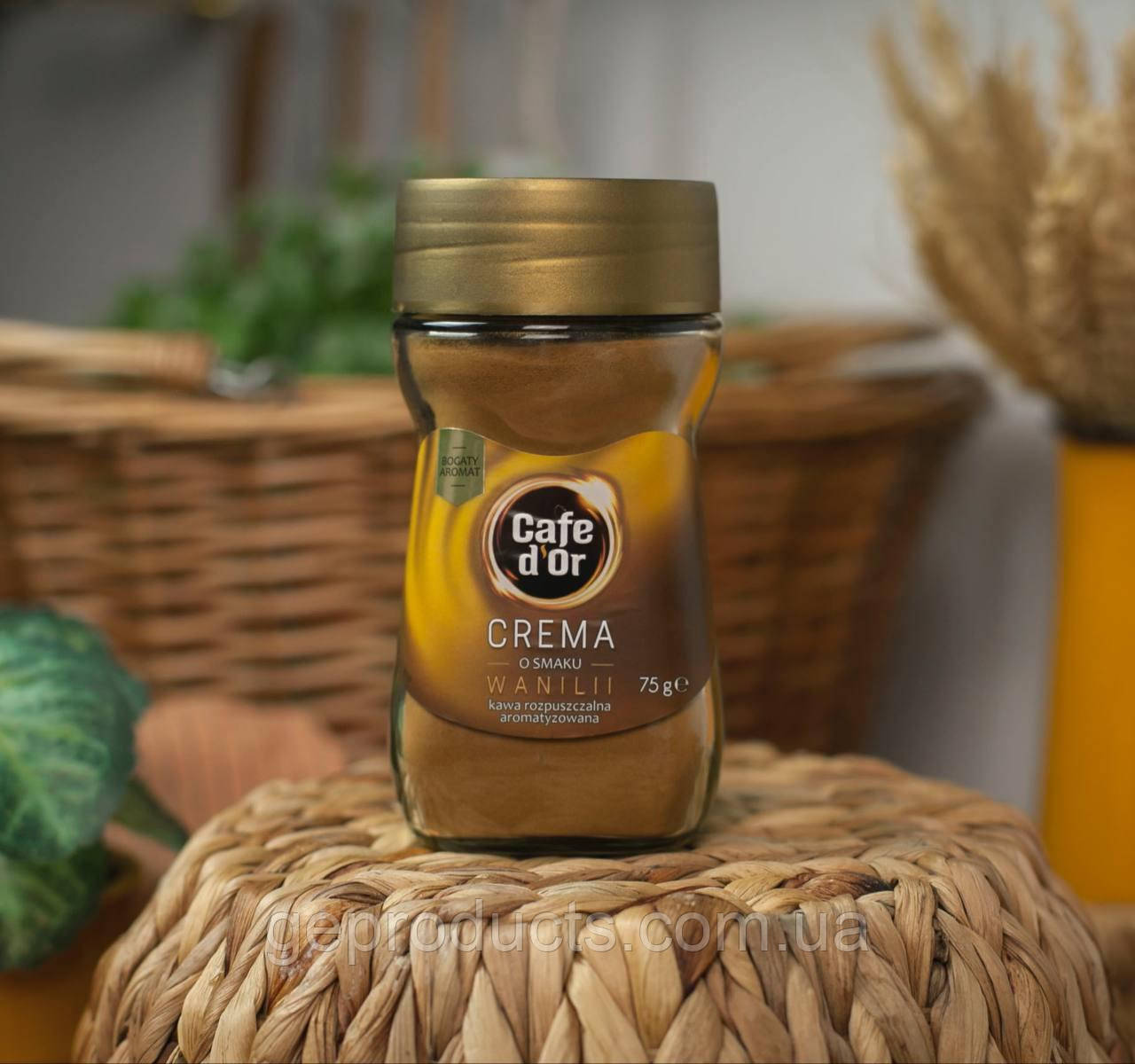 Розчинна кава зі смаком ванілі ☕️ Cafe d`OR Crema 75г. Польща