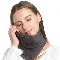 Подушка - шарф дорожная Travel Pillow для путешествий Серый