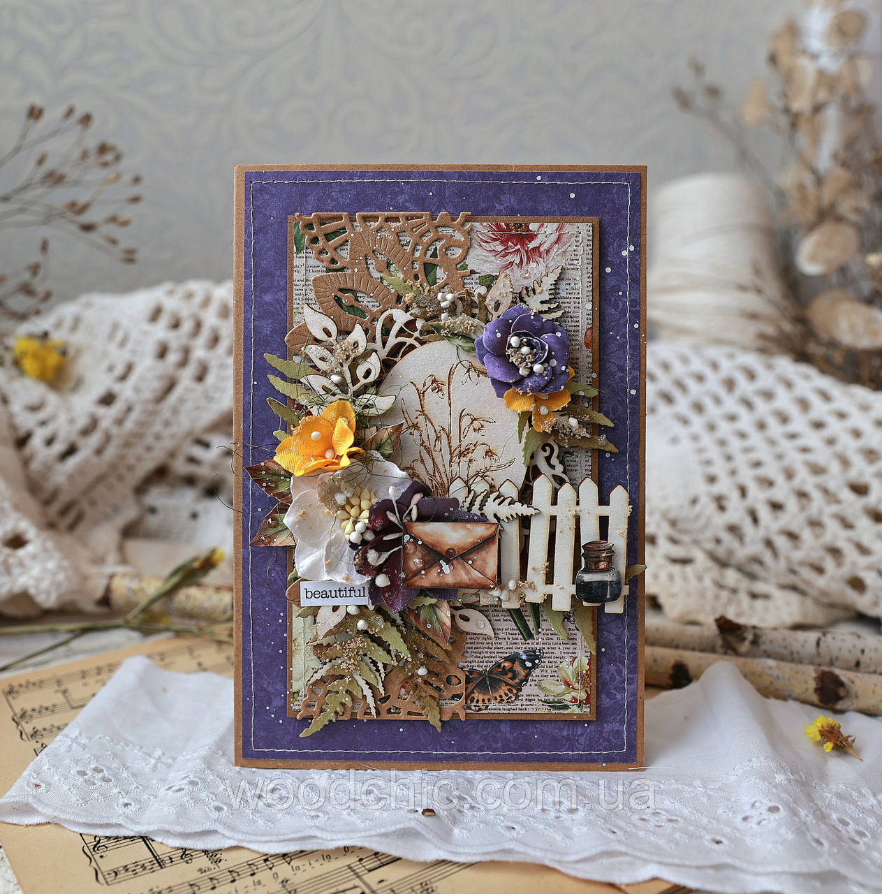 Листівка ручної роботи Краса, фото 1