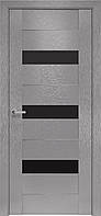 Межкомнатные двери Новый Стиль ORNI-X Вена с черным стеклом цвет Х-Хром