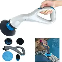 Бездротова щітка для прибирання з 3 насадками Hurricane Muscle Scrubber! Salee