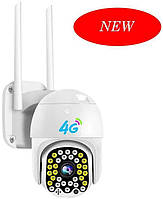 Камера видеонаблюдения 4G V380 3MP, уличная поворотная с поддержкой ночного видения P32