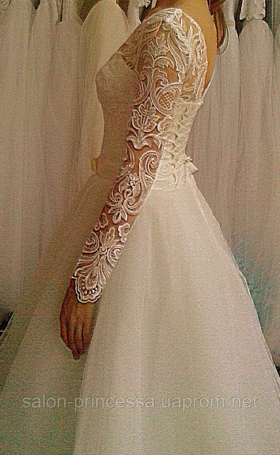Свадебное атласное платье "Св-ПМ-Ф-01" - фото 5 - id-p390274908