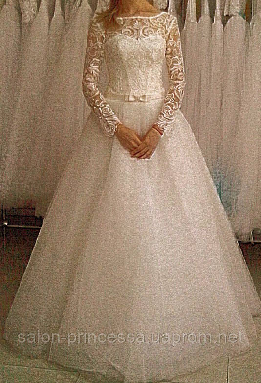 Свадебное атласное платье "Св-ПМ-Ф-01" - фото 3 - id-p390274908