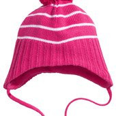 Дитяча шапка на дівчинку Н&М на флісі з бабоном, фото 1