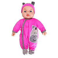 Лялька Пупс 580-Q м'яконабивний, 29 см Фіолетовий