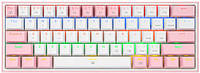 Ігрова Механічна Клавіатура з Підсвіткою Клавіш REDRAGON Fizz K617 RGB Біло-Рожева |WP|