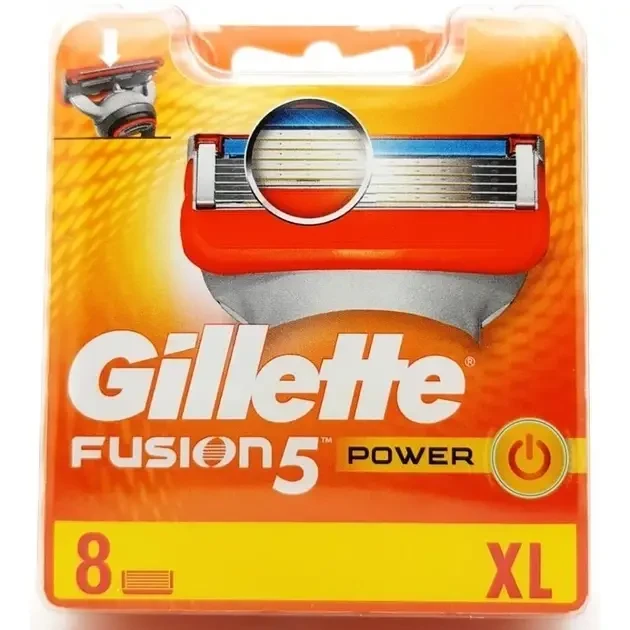 Gillette Fusion Power, 8 шт. змінні картриджі для гоління