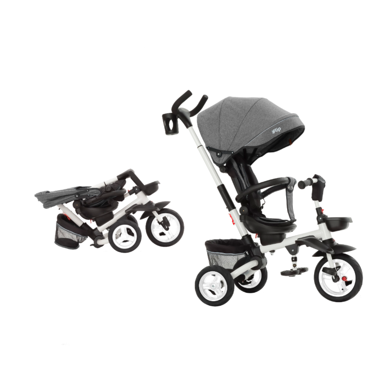 Велосипед коляска дитячий триколісний TILLY FLIP T-390 сірий