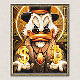 Картина за номерами Скрудж Макдак з фарбами металік (золото) 40*50 см Орігамі LW 3320, фото 7