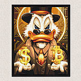 Картина за номерами Скрудж Макдак з фарбами металік (золото) 40*50 см Орігамі LW 3320, фото 9