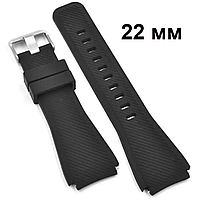 Ремінець універсальний легкознімний для годинника 22 мм Black