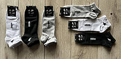 Чоловічі короткі спортивні шкарпетки з вишивкою Адідас